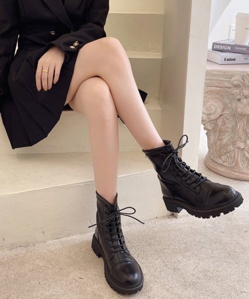 Miniministore(ミニミニストア)の「ショートブーツ レースアップ レディース(ブーツ・レディース・ブラック/ブラウン・23.5cm/24.5cm/24.0cm/25.0cm/23.0cm/22.5cm)」の5枚目の写真