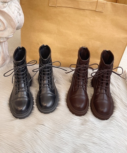 Miniministore(ミニミニストア)の「ショートブーツ レースアップ レディース(ブーツ・レディース・ブラック/ブラウン・23.5cm/24.5cm/24.0cm/25.0cm/23.0cm/22.5cm)」の22枚目の写真