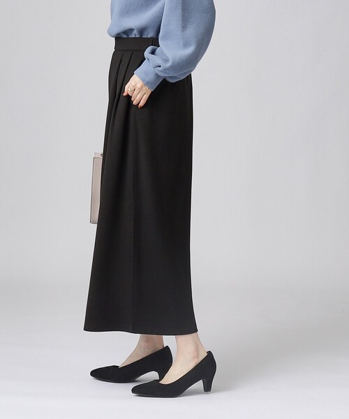 DRESKIP（ドレスキップ）の「◆【無地/ツイード調】楽して上品見え あったか起毛 ガウチョパンツ（その他パンツ・レディース・アイボリー/ブラック/ブラック系1・02/03/04）」の6枚目の写真