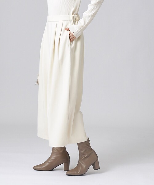 DRESKIP（ドレスキップ）の「◆【無地/ツイード調】楽して上品見え あったか起毛 ガウチョパンツ（その他パンツ・レディース・アイボリー/ブラック/ブラック系1・02/03/04）」の12枚目の写真