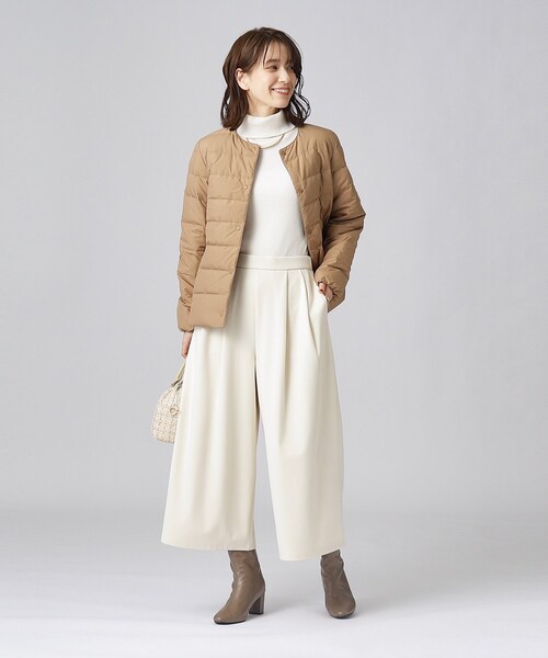 DRESKIP（ドレスキップ）の「◆【無地/ツイード調】楽して上品見え あったか起毛 ガウチョパンツ（その他パンツ・レディース・アイボリー/ブラック/ブラック系1・02/03/04）」の22枚目の写真