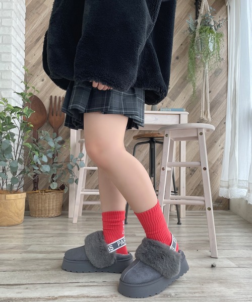 LUGG NAGG(ラグナグ)の「【厚底】ファーつきスリッパムートン(スリッポン・レディース・グレー/キャメル/ブラック・LL/L/M)」の12枚目の写真