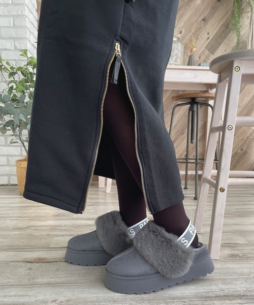 LUGG NAGG(ラグナグ)の「【厚底】ファーつきスリッパムートン(スリッポン・レディース・グレー/キャメル/ブラック・LL/L/M)」の14枚目の写真