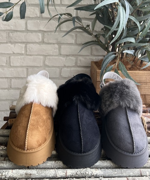 LUGG NAGG(ラグナグ)の「【厚底】ファーつきスリッパムートン(スリッポン・レディース・グレー/キャメル/ブラック・LL/L/M)」の22枚目の写真
