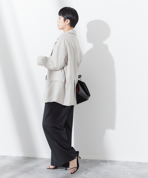 journal standard L'essage（ジャーナルスタンダードレサージュ）の「ギャバサスペンダーパンツ（サロペット/オーバーオール・レディース・ブラック/グレー・FREE）」の16枚目の写真