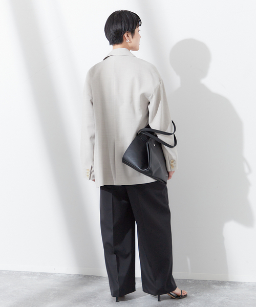 journal standard L'essage（ジャーナルスタンダードレサージュ）の「ギャバサスペンダーパンツ（サロペット/オーバーオール・レディース・ブラック/グレー・FREE）」の17枚目の写真