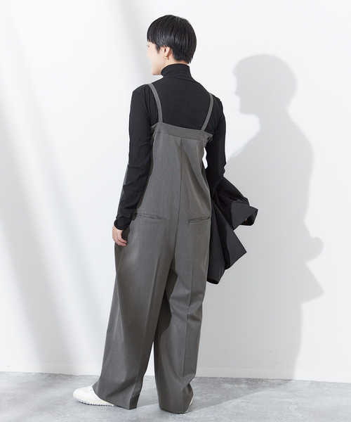 journal standard L'essage（ジャーナルスタンダードレサージュ）の「ギャバサスペンダーパンツ（サロペット/オーバーオール・レディース・ブラック/グレー・FREE）」の21枚目の写真