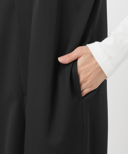 journal standard L'essage（ジャーナルスタンダードレサージュ）の「ギャバサスペンダーパンツ（サロペット/オーバーオール・レディース・ブラック/グレー・FREE）」の7枚目の写真