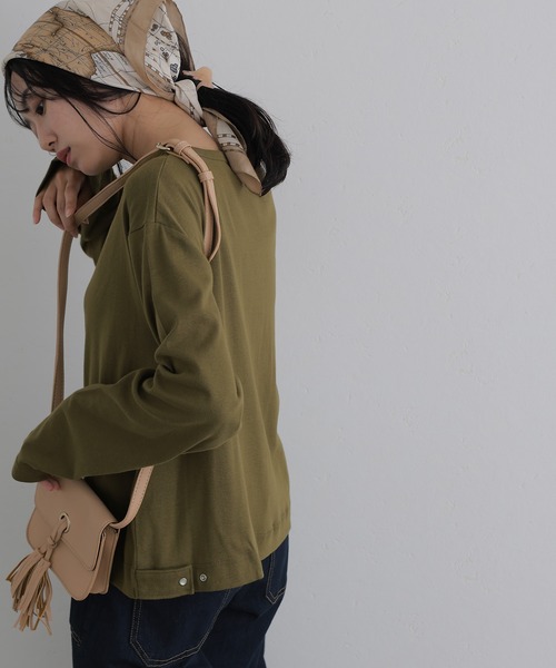 ElegChic(エレグシック)の「ボタンクルーネックカーディガン(カーディガン/ボレロ・レディース・ブラック/杢グレー/バーガンディー/カーキ/チャコールグレー・XL/4L/M)」の22枚目の写真