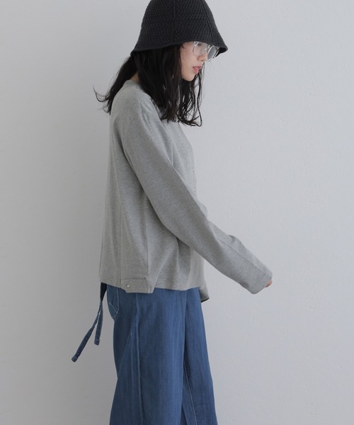 ElegChic(エレグシック)の「ボタンクルーネックカーディガン(カーディガン/ボレロ・レディース・ブラック/杢グレー/バーガンディー/カーキ/チャコールグレー・XL/4L/M)」の8枚目の写真