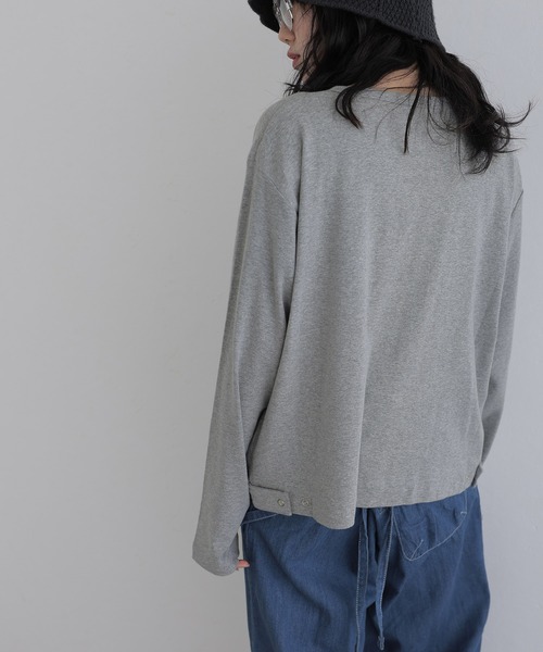 ElegChic(エレグシック)の「ボタンクルーネックカーディガン(カーディガン/ボレロ・レディース・ブラック/杢グレー/バーガンディー/カーキ/チャコールグレー・XL/4L/M)」の9枚目の写真