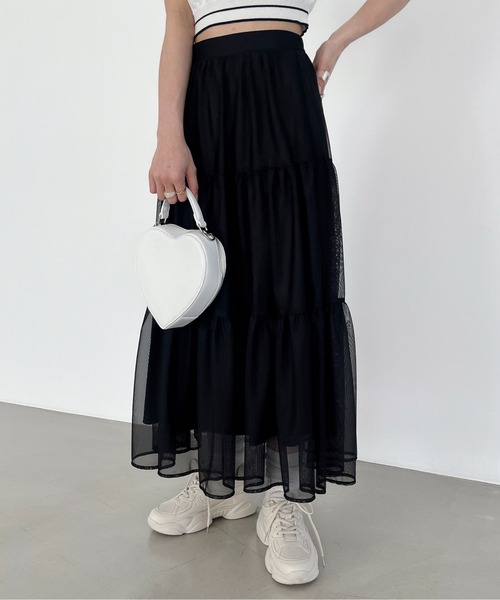 Ryoo 専用 Heather（ヘザー）の「シアーティアードロングスカート 103599