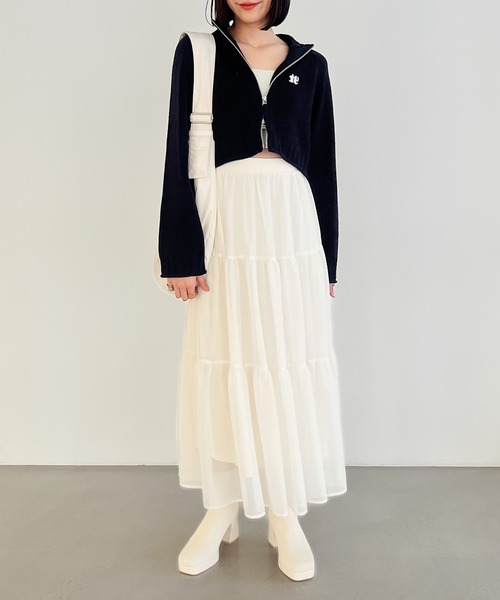 Ryoo 専用 Heather（ヘザー）の「シアーティアードロングスカート 103599
