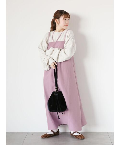 ehka sopo（エヘカソポ）の「◎袖シャーリングスウェット（Tシャツ/カットソー・レディース・キナリ/グレー・F）」の9枚目の写真