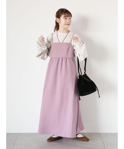 ehka sopo（エヘカソポ）の「◎袖シャーリングスウェット（Tシャツ/カットソー・レディース・キナリ/グレー・F）」の10枚目の写真