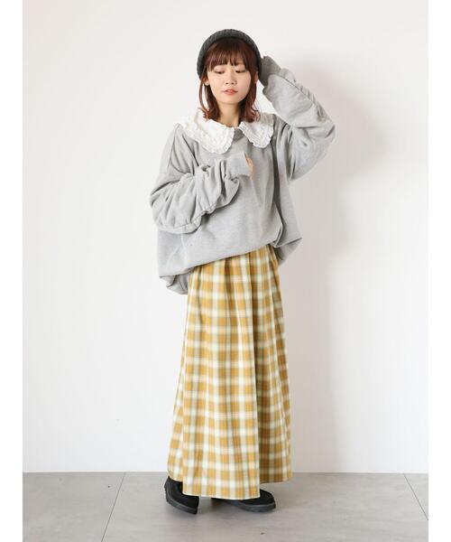 ehka sopo（エヘカソポ）の「◎袖シャーリングスウェット（Tシャツ/カットソー・レディース・キナリ/グレー・F）」の14枚目の写真