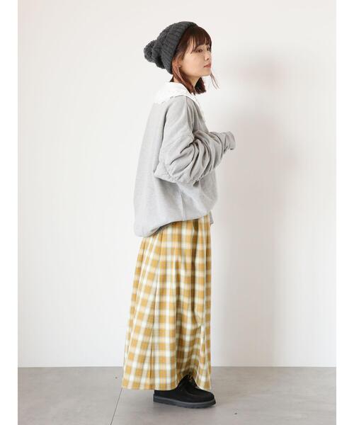 ehka sopo（エヘカソポ）の「◎袖シャーリングスウェット（Tシャツ/カットソー・レディース・キナリ/グレー・F）」の15枚目の写真