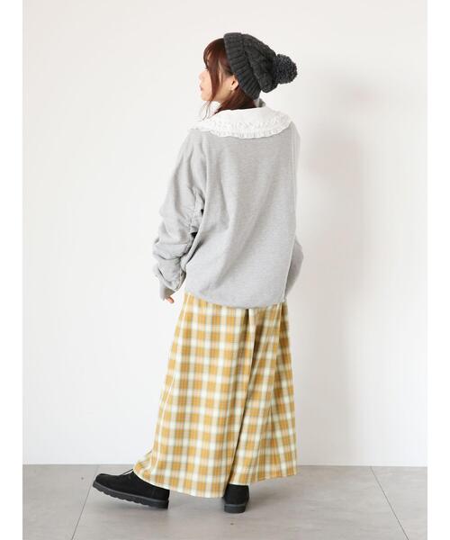 ehka sopo（エヘカソポ）の「◎袖シャーリングスウェット（Tシャツ/カットソー・レディース・キナリ/グレー・F）」の16枚目の写真