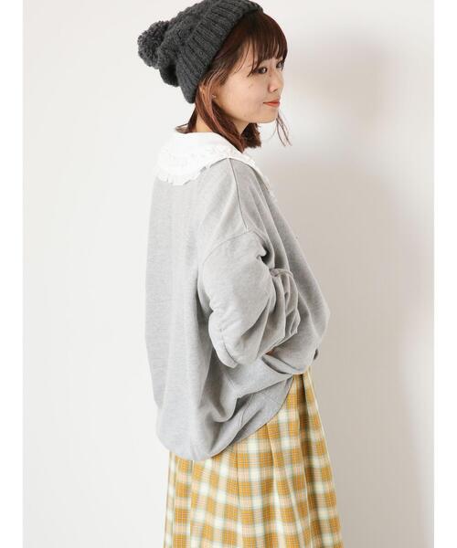 ehka sopo（エヘカソポ）の「◎袖シャーリングスウェット（Tシャツ/カットソー・レディース・キナリ/グレー・F）」の18枚目の写真