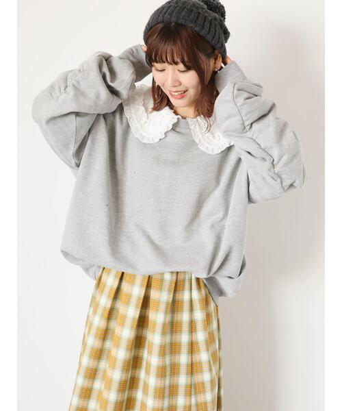 ehka sopo（エヘカソポ）の「◎袖シャーリングスウェット（Tシャツ/カットソー・レディース・キナリ/グレー・F）」の20枚目の写真