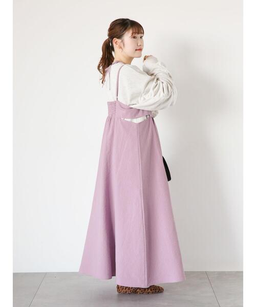 ehka sopo（エヘカソポ）の「◎袖シャーリングスウェット（Tシャツ/カットソー・レディース・キナリ/グレー・F）」の21枚目の写真