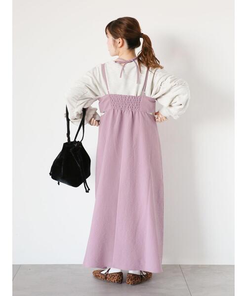 ehka sopo（エヘカソポ）の「◎袖シャーリングスウェット（Tシャツ/カットソー・レディース・キナリ/グレー・F）」の22枚目の写真