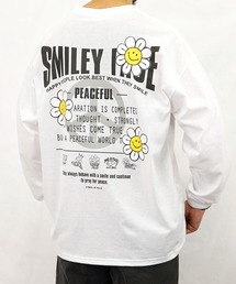 SMILEY FACE | 【GROOVY STORE】SMILEY FACE オーバーサイズ プリントロングスリーブTシャツ(Tシャツ/カットソー)
