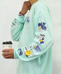 【GROOVY STORE】SMILEY FACE オーバーサイズ プリントロングスリーブTシャツ