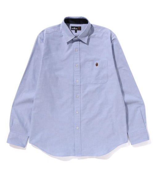 Mr. BATHING APE（ミスターベイシングエイプ）の「MR BATHING APE OX SHIRT（シャツ/ブラウス・メンズ・ホワイト/ブルー・MEDIUM/SMALL/X-LARGE/LARGE）」の2枚目の写真