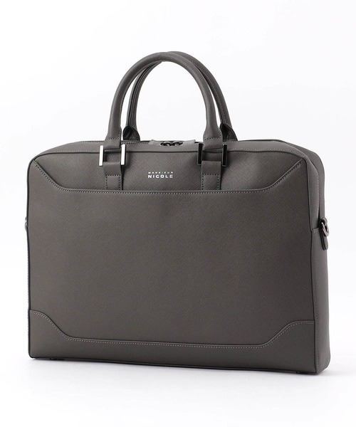 MONSIEUR NICOLE（ムッシュニコル）の「レザーブリーフケース（ビジネスバッグ・メンズ・ネイビー/ブラック/グレー・FREE）」の2枚目の写真