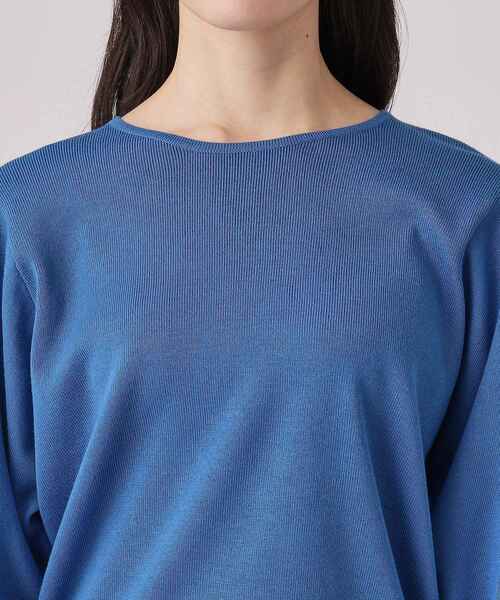 DRESKIP（ドレスキップ）の「◆【洗える】なめらかタッチ レディなお袖ボリュームニット（ニット/セーター・レディース・ライトベージュ/ブラック/ブルー/ブラック系2・03/04/02）」の8枚目の写真