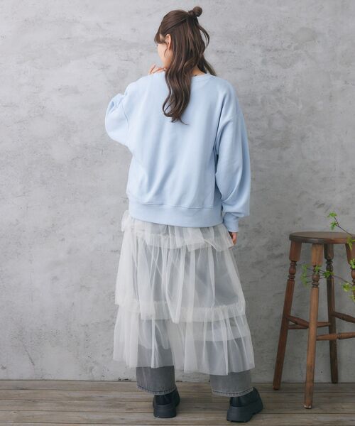 RETRO GIRL（レトロガール）の「ティアードチュールSK（スカート・レディース・アイボリー/ダークグレー/ブラック・FREE）」の5枚目の写真