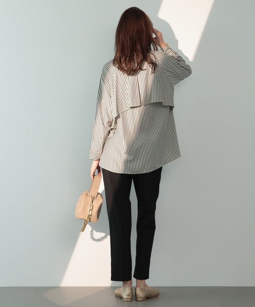 saloon（サルーン）の「SALOON(サルーン)/　ベーシックテーパードパンツ　セットアップ可（スラックス・レディース・グレー/ブラック・MEDIUM/SMALL）」の14枚目の写真