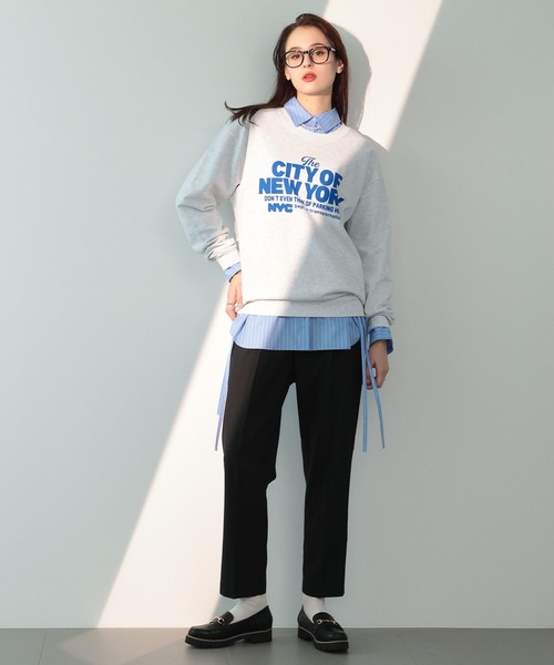 saloon（サルーン）の「SALOON(サルーン)/　ベーシックテーパードパンツ　セットアップ可（スラックス・レディース・グレー/ブラック・MEDIUM/SMALL）」の18枚目の写真