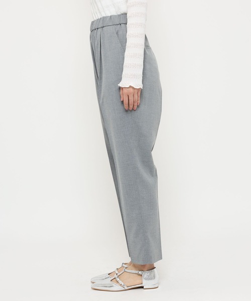 saloon（サルーン）の「SALOON(サルーン)/　ベーシックテーパードパンツ　セットアップ可（スラックス・レディース・グレー/ブラック・MEDIUM/SMALL）」の20枚目の写真