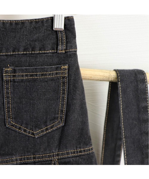 Miniministore（ミニミニストア）の「ミニデニムプリーツスカート ベルト付き（スカート・レディース・インディゴブルー/ブラック・L/XL/S/M）」の4枚目の写真