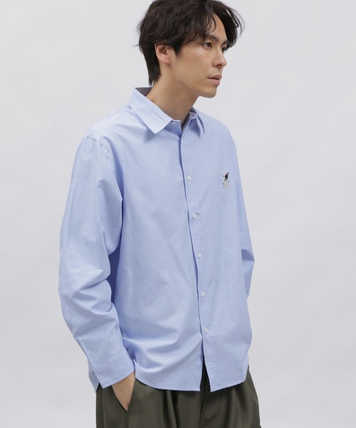 LAKOLE（ラコレ）の「ドッグ刺繍長袖シャツ / 996787（シャツ/ブラウス・メンズ・ブルー/グレー/ホワイト・MEDIUM/LARGE/X-LARGE）」の9枚目の写真