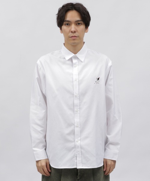 LAKOLE（ラコレ）の「ドッグ刺繍長袖シャツ / 996787（シャツ/ブラウス・メンズ・ブルー/グレー/ホワイト・MEDIUM/LARGE/X-LARGE）」の10枚目の写真