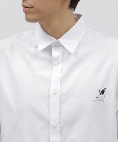 LAKOLE（ラコレ）の「ドッグ刺繍長袖シャツ / 996787（シャツ/ブラウス・メンズ・ブルー/グレー/ホワイト・MEDIUM/LARGE/X-LARGE）」の13枚目の写真