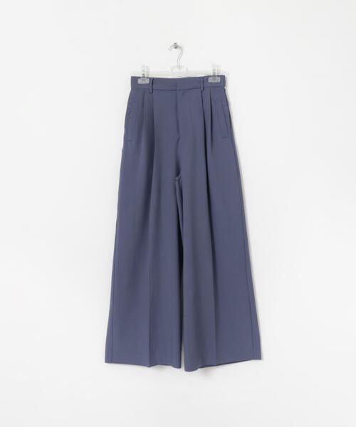 LAATO（ラート）の「straight wide tack pants（その他パンツ・レディース・ブルー/ライトグレー・MEDIUM/SMALL）」の2枚目の写真