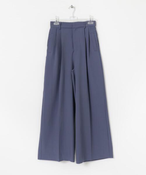 LAATO（ラート）の「straight wide tack pants（その他パンツ・レディース・ブルー/ライトグレー・MEDIUM/SMALL）」の5枚目の写真