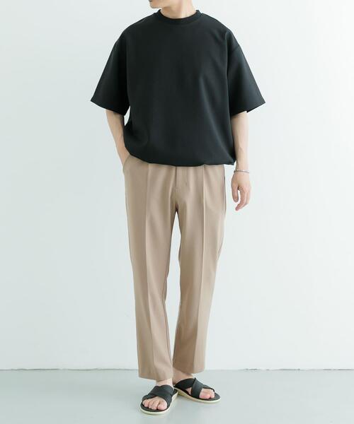 ITEMS URBANRESEARCH（アイテムズ アーバンリサーチ）の「『セットアップ対応』ウォッシャブル×クールタッチTRテーパードパンツ（その他パンツ・メンズ・ブラック/グレー/ベージュ/チェック・SMALL/MEDIUM/LARGE）」の9枚目の写真