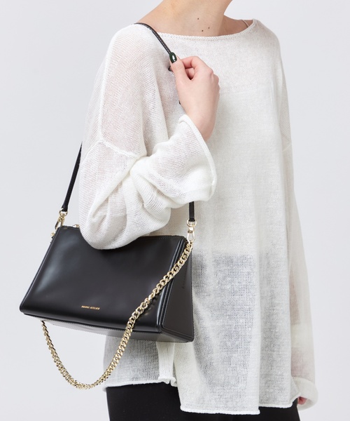 MANU ATELIER マニュアトリエ ショルダーバッグ MANU ATELIER/マニュ アトリエ】Half moon BAG(burgundy