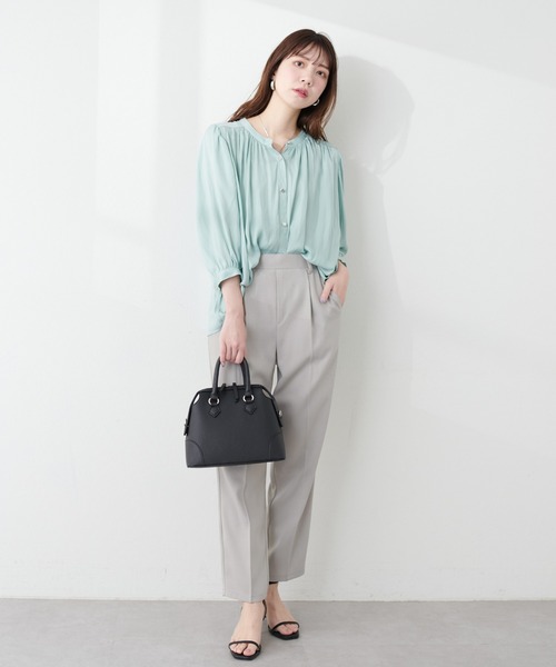 natural couture（ナチュラルクチュール）の「センタープレスツイルパンツ（その他パンツ・レディース・ライトグレー/ブラック/ドット・FREE）」の20枚目の写真