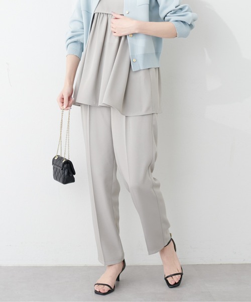 natural couture（ナチュラルクチュール）の「センタープレスツイルパンツ（その他パンツ・レディース・ライトグレー/ブラック/ドット・FREE）」の21枚目の写真