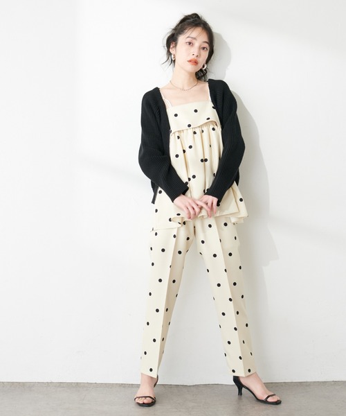 natural couture（ナチュラルクチュール）の「センタープレスツイルパンツ（その他パンツ・レディース・ライトグレー/ブラック/ドット・FREE）」の18枚目の写真