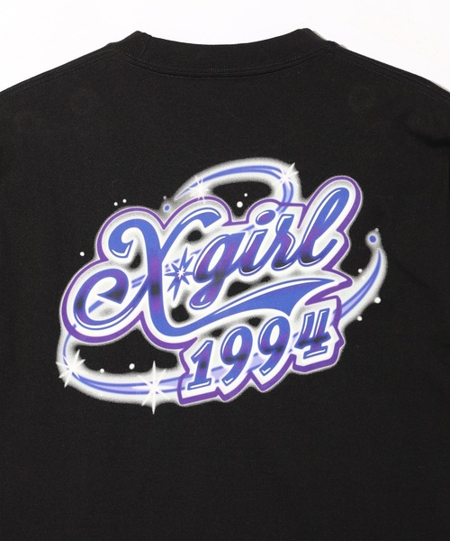 X-girl（エックスガール）の「AIRBRUSH LOGO S/S TEE（Tシャツ/カットソー・レディース・ブラック/ライトピンク/ホワイト・S/M/L/XL）」の20枚目の写真