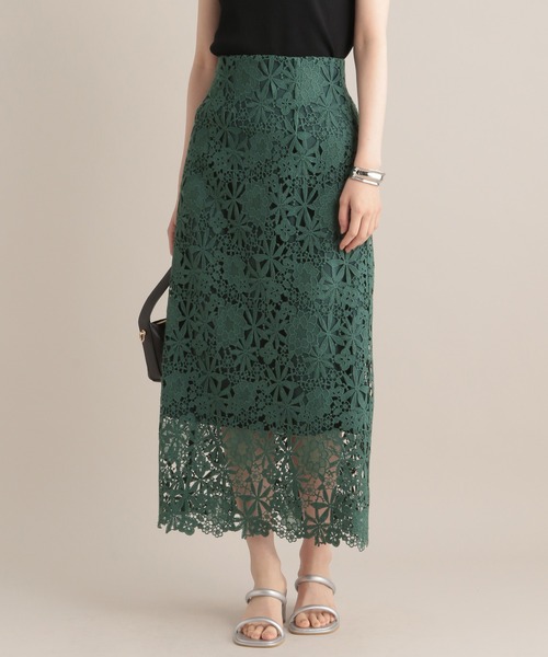 Andemiu（アンデミュウ）の「レースＩラインスカート112733（スカート・レディース・ブラック/アイボリー/ブルー/レッド/グリーン/オレンジ・MEDIUM/SMALL）」の19枚目の写真