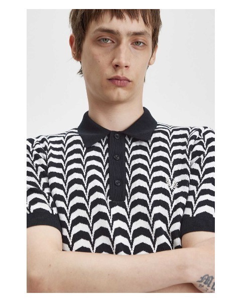 フレッドペリー　Jacquard Knitted Shirt FRED PERRY（フレッドペリー）の「Boucle Jacquard Knitted
