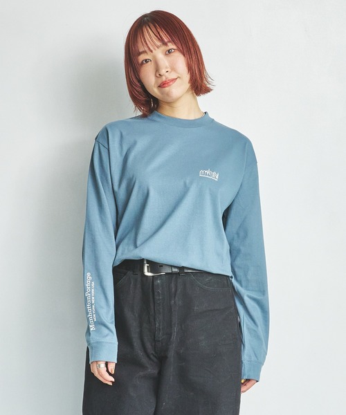 Manhattan Portage(マンハッタンポーテージ)の「L/S Print T-Shirt(Tシャツ/カットソー・メンズ・ブラック/ホワイト/ターコイズブルー/ネイビー/ライトグレー/ダークブルー・SMALL/LARGE/X-LARGE/MEDIUM)」の6枚目の写真